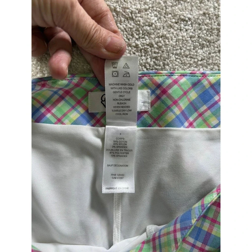 Gry Women's Plaid‎ Mini Skirt Size 4 Cotton Nylon Spandex Blend